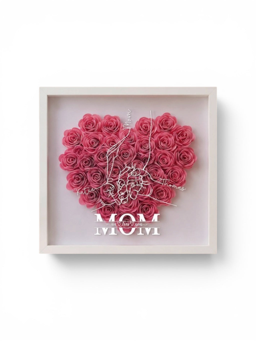 Cadre MOM cœurs’´ fleuri