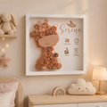 Cadre Naissance floral 3D